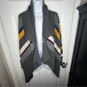 Stambecco Women’s Medium Gray Wool Knit Cardigan Sweater Top M Made In Italy